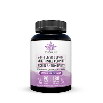 Mariendistel Komplex 6000mg | 180 Kapseln | Artischocken-, Löwenzahn- & Cholinmischung