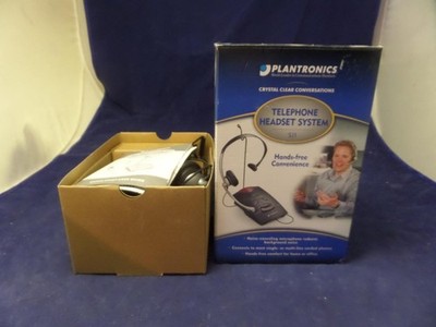 Plantronics S11 Office Telephone Wired Headset System Hands Free USED NICE