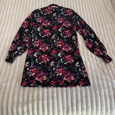 Zara Long Sleeve Floral Print Short Dress Women’s Size S Party/casual Dress
