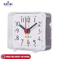 Silent Compact & Portable Alarm Clock Travel Quartz Beep Alarm Clock Small Cute