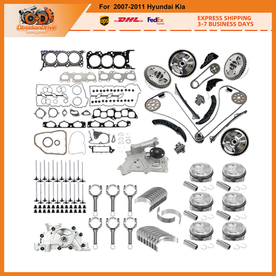 #ad G6DA 3.8L Engine Rebuild Kit Timing Chain Gasket Piston For 07 11 Hyundai Kia $880.19