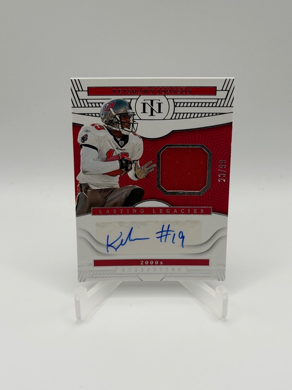 2022 Panini National Treasures #LLE-KJO Keyshawn Johnson Legacies /99 Auto