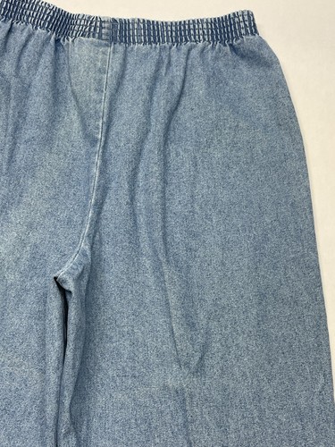 VTG Briggs Bareback Elastic Pull On Baggy Tapered Mom Jeans Sz 14 80s 90s Flaws - Picture 12 of 24