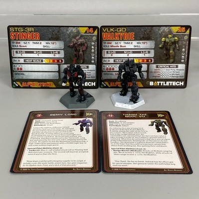 PAINTED BATTLETECH STINGER AND VALKYRIE MECH MINIATURES MECHWARRIOR WARGAME
