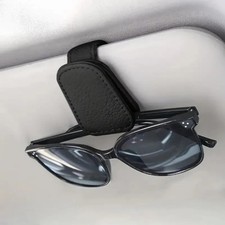 Magnetic Leather Sunglasses Holder for Car Sun Visor Eyeglass Hanger Clip USA