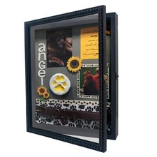 Pet Memorial Shadow Box Frame ,11x14 Pet Frame Display Case for Cat Dog Tag, ...