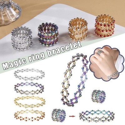2 in 1 Magic Retractable Ring Armband Dehnbar Twist Klappring Schmuck