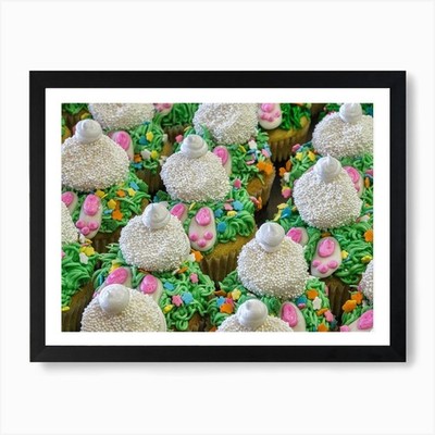 Ostern Cupcakes 6 Kunstdruck gerahmt Wandbild Poster Leinwanddruck Bild