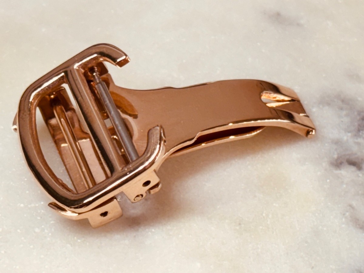Original Cartier Folding Clasp Deployment Buckle 17mm Rose Gold