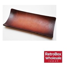 Plateau à accessoires en cuir teint à la main ATELIERCODEL marron Japon