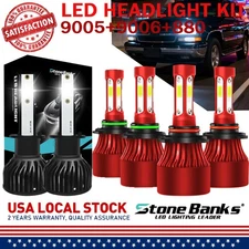 For Tahoe 2001-2006 - 6x Combo LED Headlight High Low Beam Fog Light Bulbs