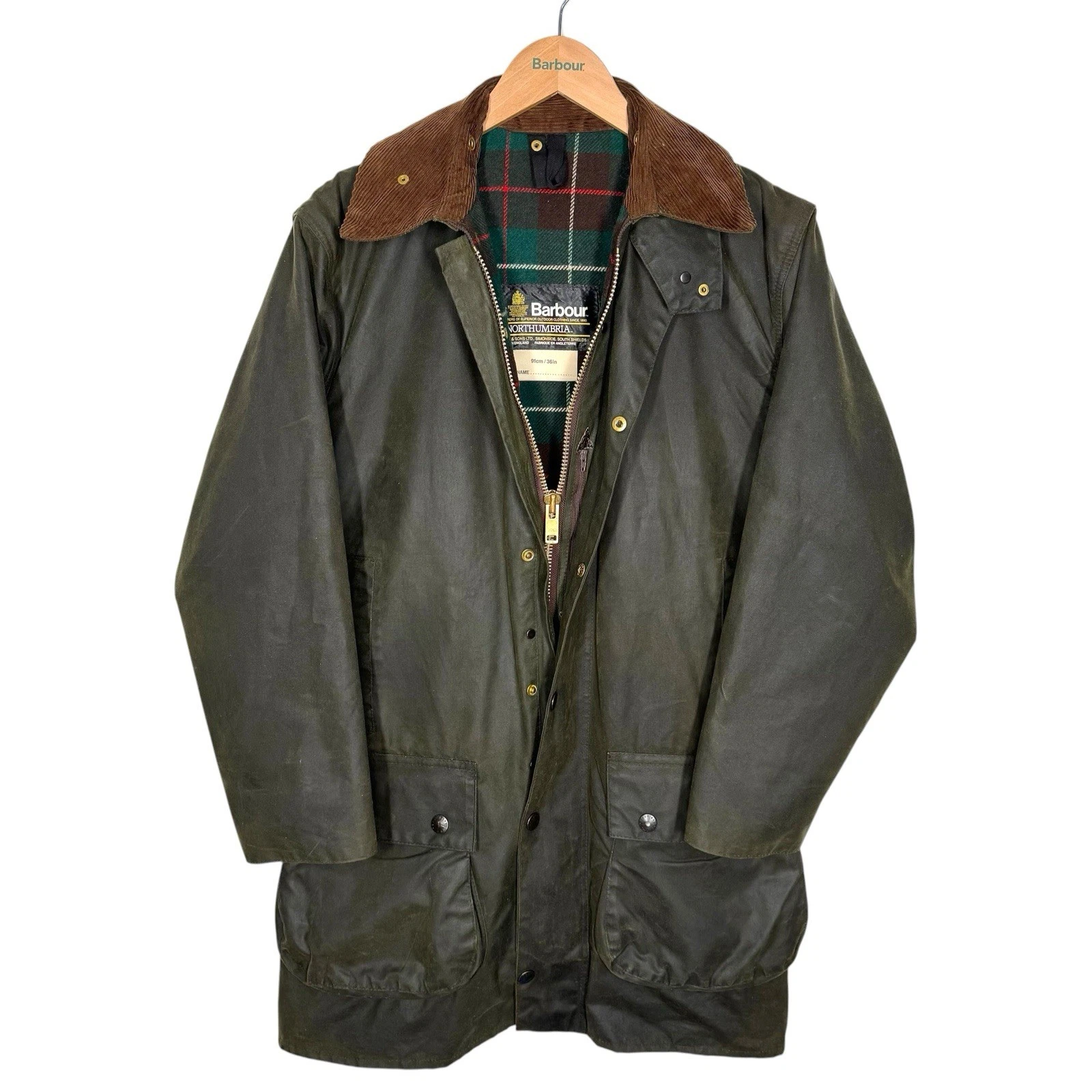 Barbour A400 Northumbria Wax Jacket YKK Vintage 80s Sage C36 S XS Two Warrant
Opens in a new window