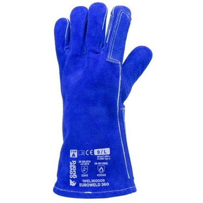 SCHWEISSHANDSCHUHE GR.9/L LEDERKRUSTE MIT NÄHGARN KEVLAR  T9