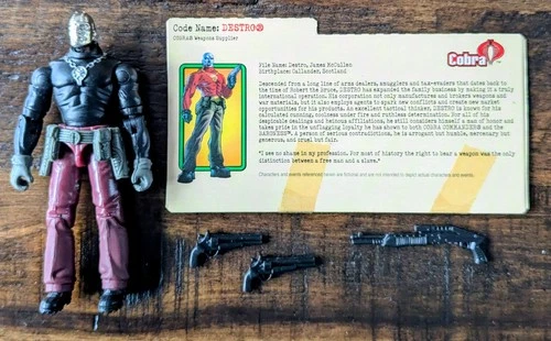 GI JOE Cobra NM/M Destro 2003 V10 Complete, File Card Weapons Supplier Spytroops