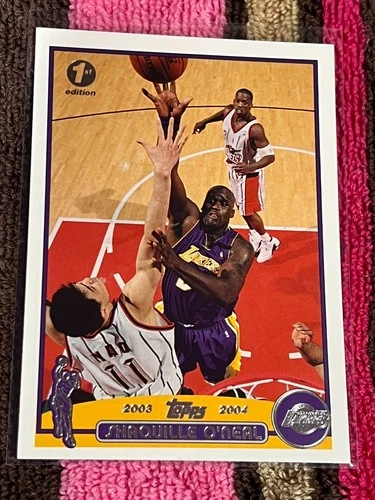 2003-04 TOPPS 1st EDITION #34 SHAQUILLE O'NEAL LAKERS H.O.F. NMMT BASKETBALL !