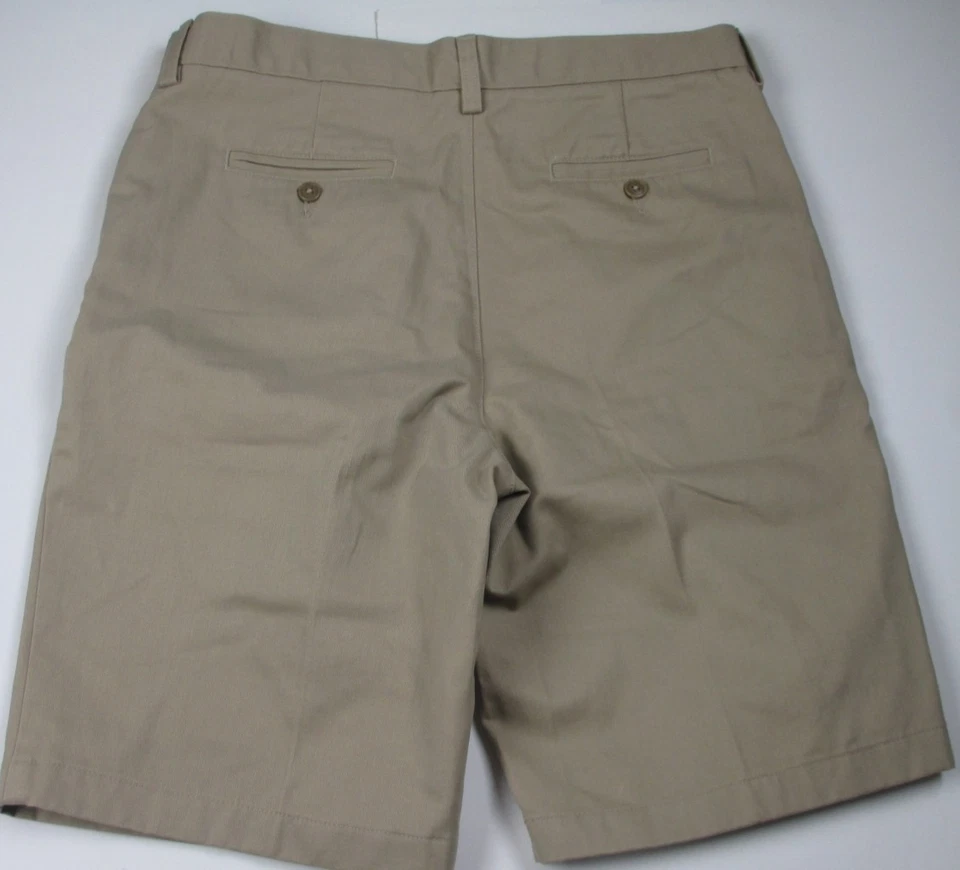 LANDS END Caqui Uniforme Escolar Frente Liso Algodón Chino Pantalones Cortos Niños 20 NUEVO Foto 2 de 4