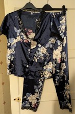 Cute Silk Style Floral Pyjamas