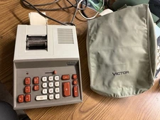 Vintage Calculator Comes With Cover And Cords