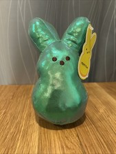 New Peeps Plush Iridescent Green 6" Bunny Stuffed Animal Easter