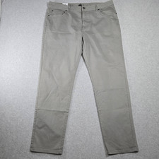Johnnie-O NWT Five Pocket Twill Pants Sawyer in Gray Cotton Blend 36x32