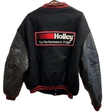 Rare Vintage Holley The Performance Edge Leather Wool Varsity Coat/Jacket...