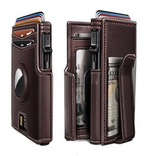 PU Leather Wallet Short Style with Multiple Card Slot Anti Theft RFID Blocking