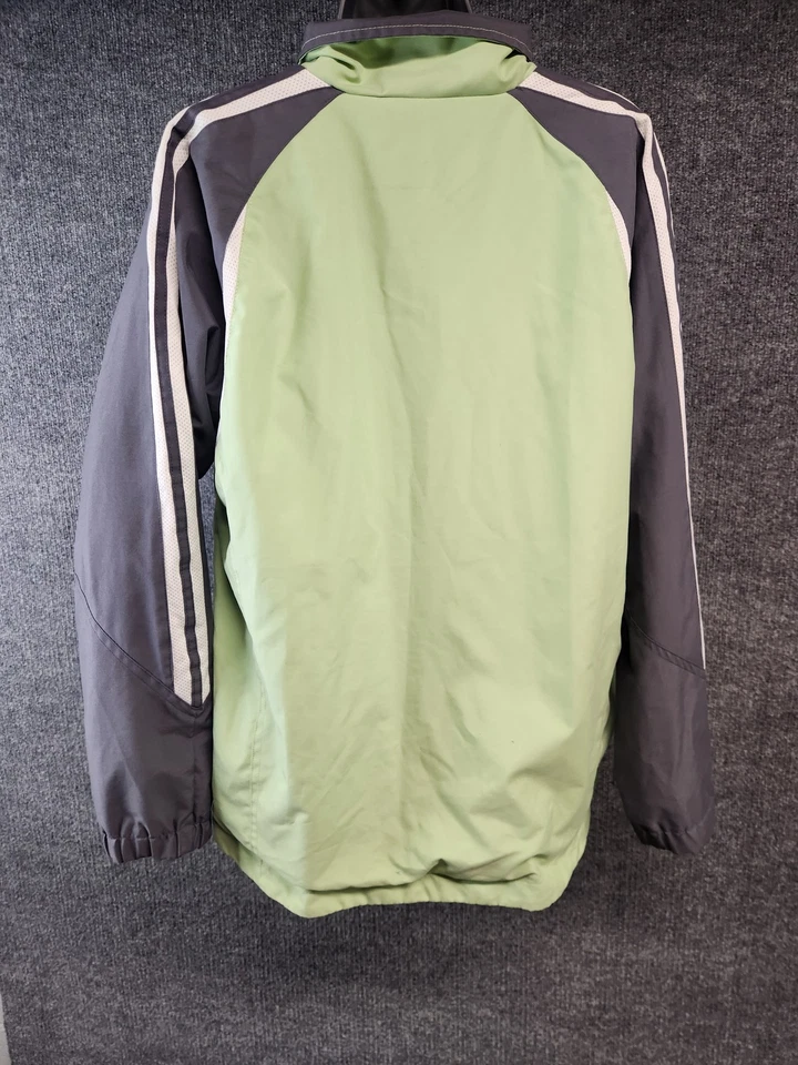 Chaqueta cortavientos deportiva Tek Gear para hombre grande verde negra cremallera completa Foto 3 de 4