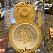 New 2006 Sugar Booger by ORE Baby Bowl Set (Suction Bowl, lid, fork & spoon)Buzz