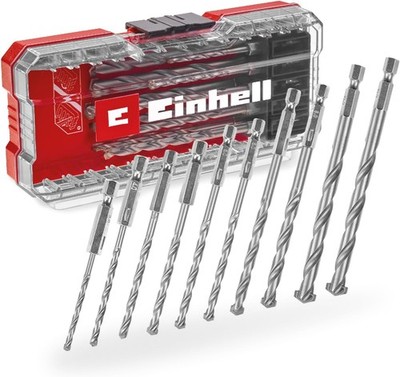 Original Einhell S-CASE 10-tlg. Steinbohrer-Set (rollgewalzte Spindel + Box)