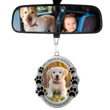 Pet Memorial Car Hanging Ornament - Photo Frame for Rearview Mirror Decor