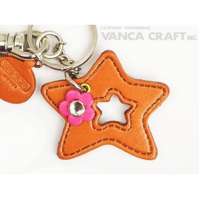 Symbols  ''Star'' Leather Keychain Bag Charm