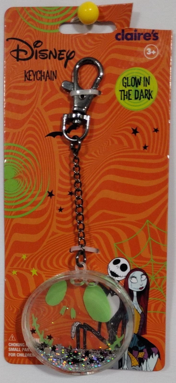 Claire's Disney The Nightmare Before Christmas glow-in-the-dark keychain