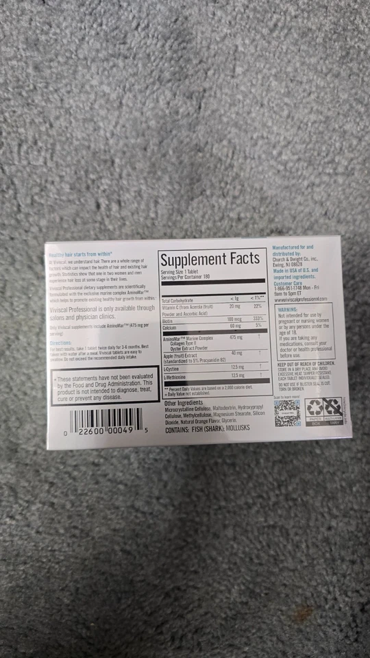 VIVISCAL PRO - Comprimidos Profesionales para el Crecimiento del Cabello 180 Exp. 08/2027 Foto 3 de 4