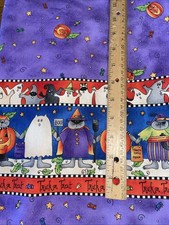 Debbie Mumm Haloween Witch Border Quilt See Craft Fabric 1Yd