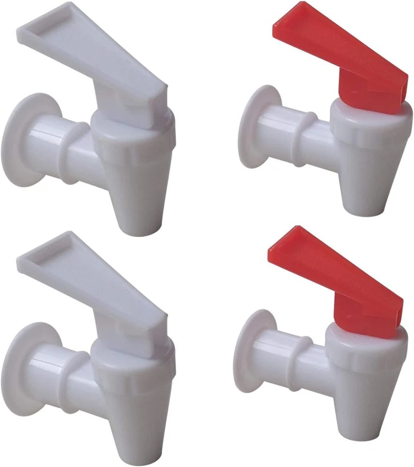 Grifo enfriador de repuesto - 2 grifos dispensadores de agua blancos y 2 rojos rojos rojos, Foto 3 de 4