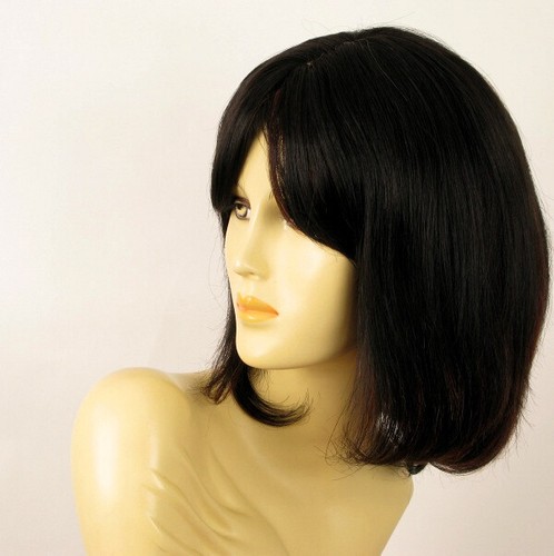wig for women 100% natural hair black and red wick ref bahia 1b410 PERUK - Foto 2 di 7