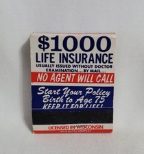Vintage Matchbook Brad Hunt American Life Insurance St Louis MO Advertising Full