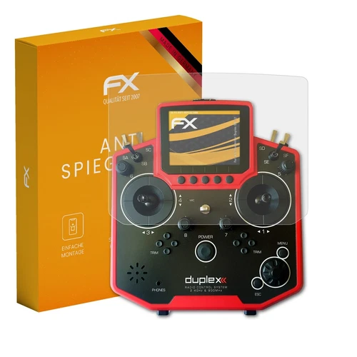 atFoliX 3x Schutzfolie für Jeti Transmitter Duplex DS-12 matt&stoßfest
