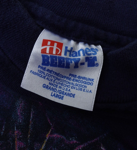 Vintage 90s Wolf Lightning T shirt Single Stitch Beefy-T Size Medium Made in USA - 第 15/15 張圖片