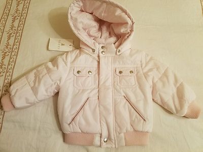 NWT NEW Gucci baby girls pink puffer jacket coat 6/9m 24m or 36m