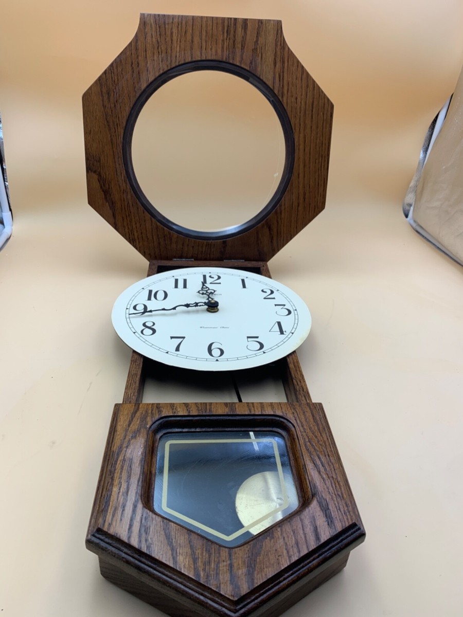 Howard Miller Wall Clock Octagon Wood 612-709 Westminster Chime