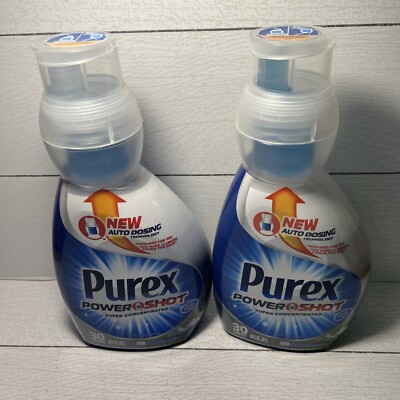 2x Purex Power Shot Detergent Super Concentrated 30 loads  Mountain breeze 30 oz