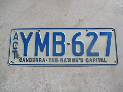 Australia ACT Canberra the Nation's Capital license plate   # YMB - 627