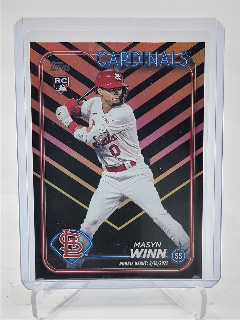 MASYN WINN 2024 TOPPS BASEBALL UPDATE ORANGE BLACK ROOKIE DEBUT RC Q3502