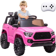 12V Kids Ride-On Car With Parent Remote Control LED Headlights for 3-6 Year Old