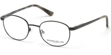 Marcolin MA3001 002 Black Metal Round Optical Eyeglasses Frame 50-19-140 3001 AB