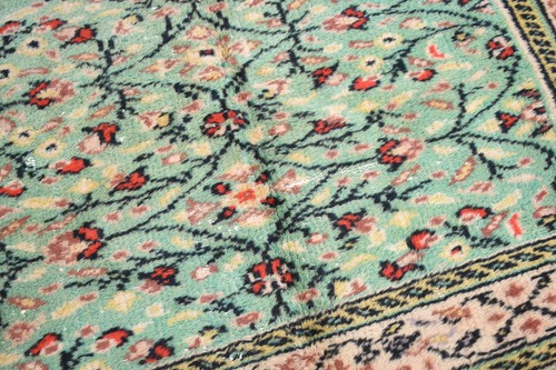 Alfombra Turca Tamaño 5x8 Tejido a Mano Oushak 165x250cm Natural Suave Lana Alfombra Verde - Imagen 11 de 12