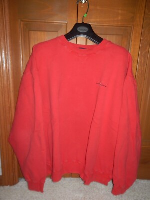 GANT Men's Red Pullover Cotton Poly Crew Neck Long Sleeve Sweatshirt L/XL