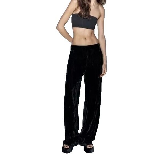 Zara High Waisted Pants Black Pinstripe Dress Ankle Pants Women 30x26 13'  Rise L | eBay