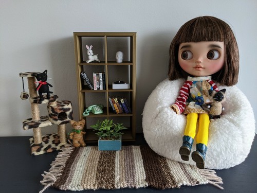 Cube Shelves Cupboard Model Dolls House 12" 1:12 Blythe Furniture Miniature UK - Picture 4 of 21